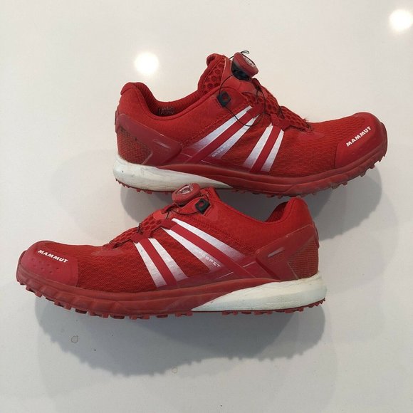 Mammut MTR Boa Low All Terrain Running Shoes Red Men's US 9.5 EUR 42 VGUC $169 - Picture 10 of 10
